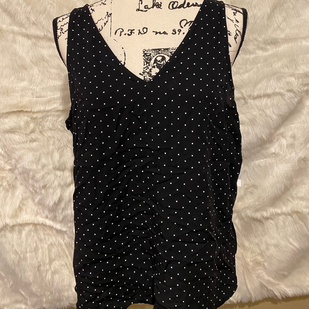 Black and White Polka Dot Tank Top from Old Navy
